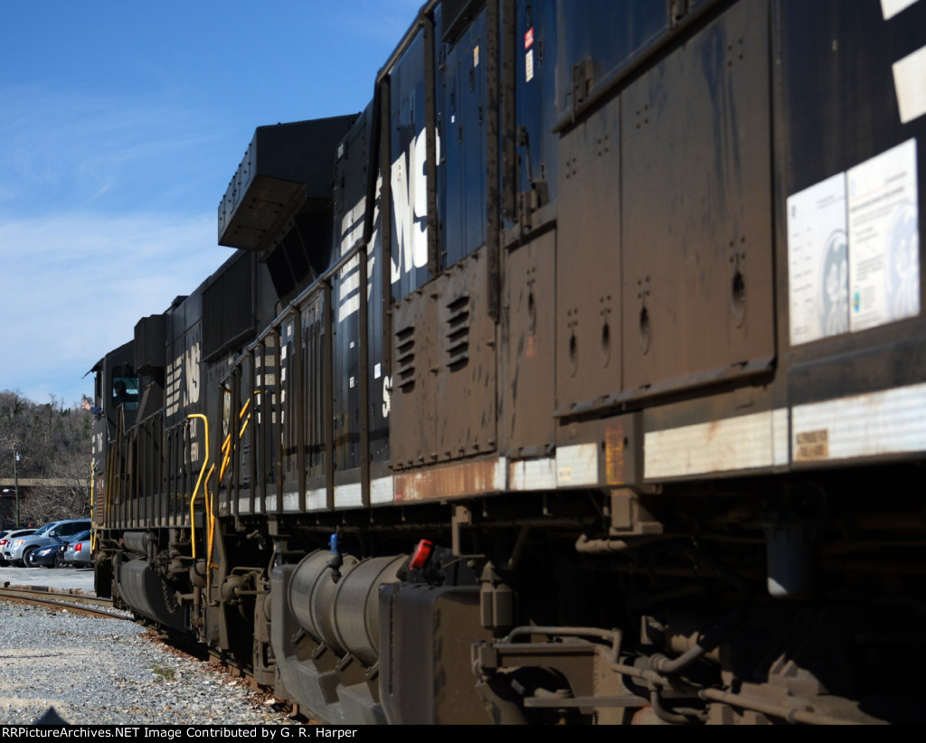 NS E19's conductor waves at patrons dining at the Depot Grille.